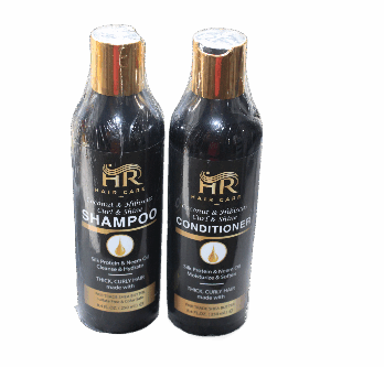 Coffret de soins capillaires Hair Réunion – Shampoing et conditioner Coconut & Hibiscus pour boucles brillantes et définies.