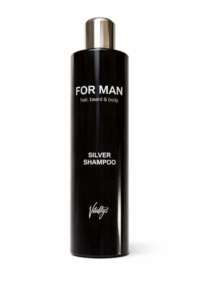 Shampoing déjaunisseur cheveux blancs Vitality’s For Man Silver 240 ml